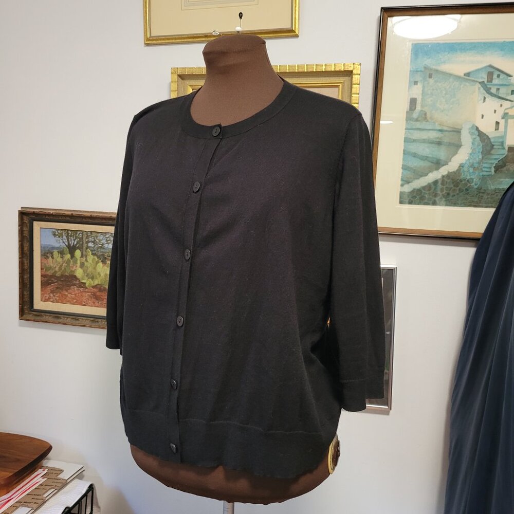 Eileen Fisher Black Cardigan Sweater
